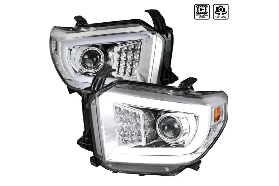 SEQUENTIAL LED PROJECTOR HEADLIGHTS- CHROME