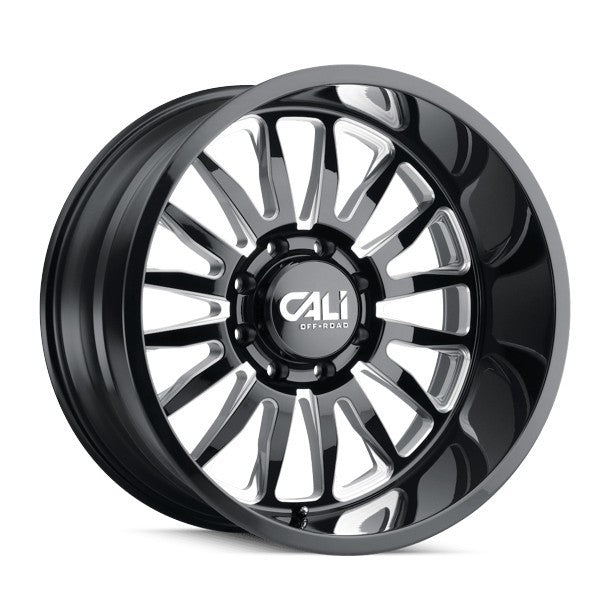 SUMMIT (9110) GLOSS BLACK/MILLED SPOKES 22X10 8165.1 0MM 125.2MM