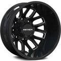 MAYHEM COGENT DUALLY (8107) GLOSS BLACK W MILLED SPOKES 20X8.25 REAR 8-170 -192MM 124.9MM