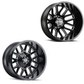 MAYHEM COGENT DUALLY (8107) GLOSS BLACK W MILLED SPOKES 20X8.25 REAR 8-170 -192MM 124.9MM