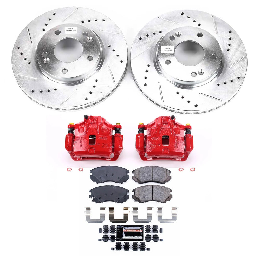 Power Stop 03-05 Hyundai Tiburon Front Z23 Evolution Sport Brake Kit w/Calipers