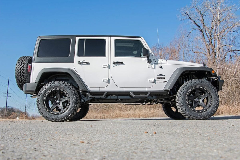 ~(54 lbs. 80X13X9)~ Jeep Contoured Drop Steps (07-18 Wrangler JK Unlimited 4-Door)