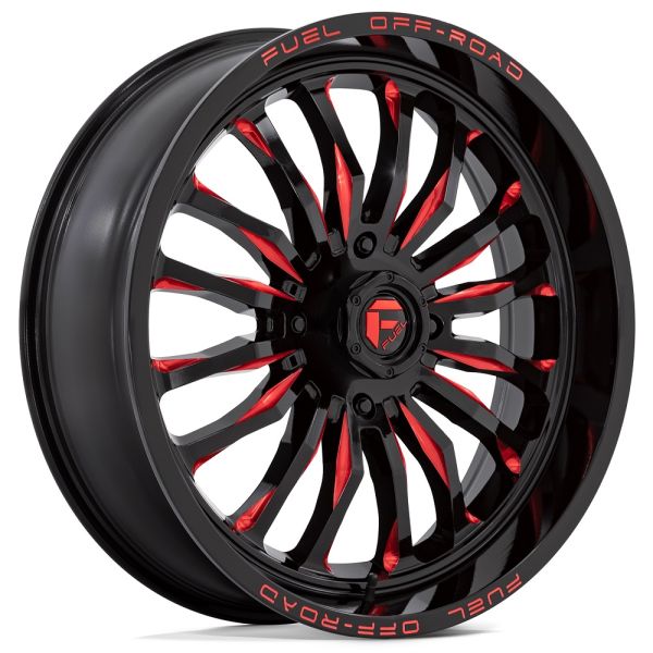 D822 22X7 4X137 G-BLK MILL-RED 13MM