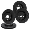 R1 Concepts Brake Rotor- D/S - Black Fits Toyota Supra