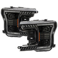 xTune 18-20 Ford F150 Sequential LED High/Low Headlights - Black (PRO-CH-FF15018S-BBLED-BK)