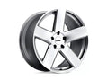 ~(33 lbs. 22X22X10)~ TSW BRISTOL 20x8.5 5/114.3 ET40 CB76.1 SILVER W/MIRROR CUT FACE