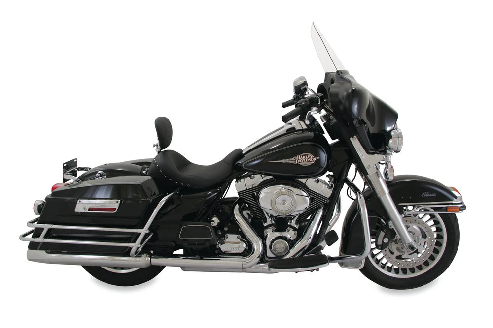 Mustang 08-21 Harley Electra Glide Std,Rd Glide,Rd King,Str Glide Touring Solo Seat w/Studs - Black