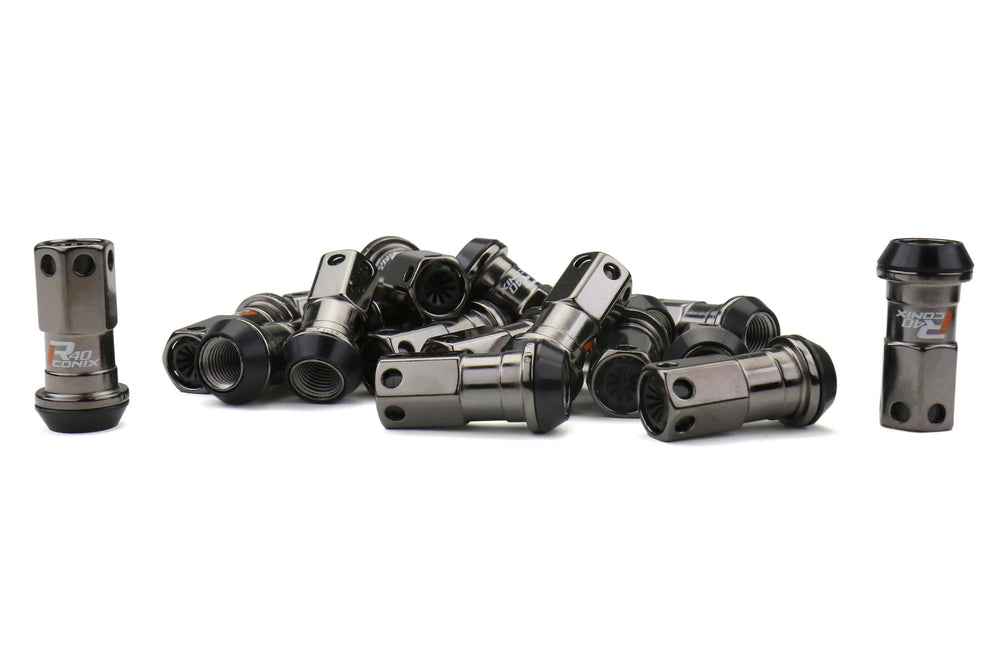 Project Kics 12X1.25 R40 Iconix Classical Lug Nuts w/ Black Plastic Cap - 20 - No Locks