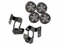 Rugged Ridge 07-18 Jeep Wrangler JK Semi-Gloss Black Round A-Pillar LED Light Mount Kit