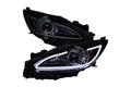 PROJECTOR HEADLIGHT GLOSSY BLACK HO