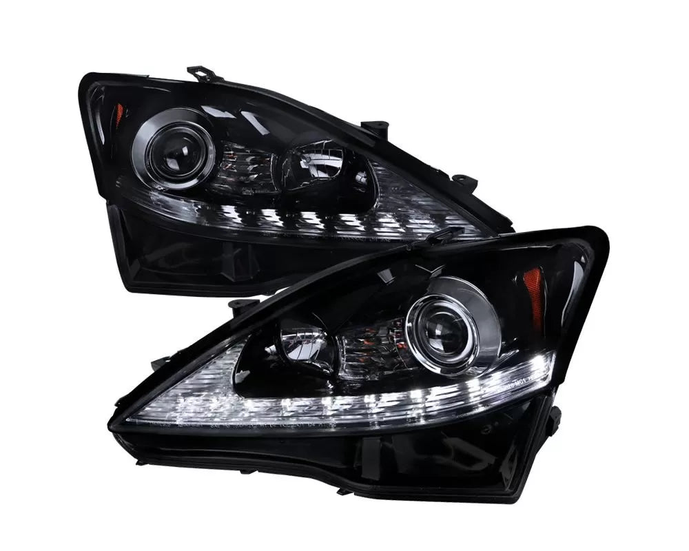 LED PROJECTOR HEADLIGHT GLOSS BLACK