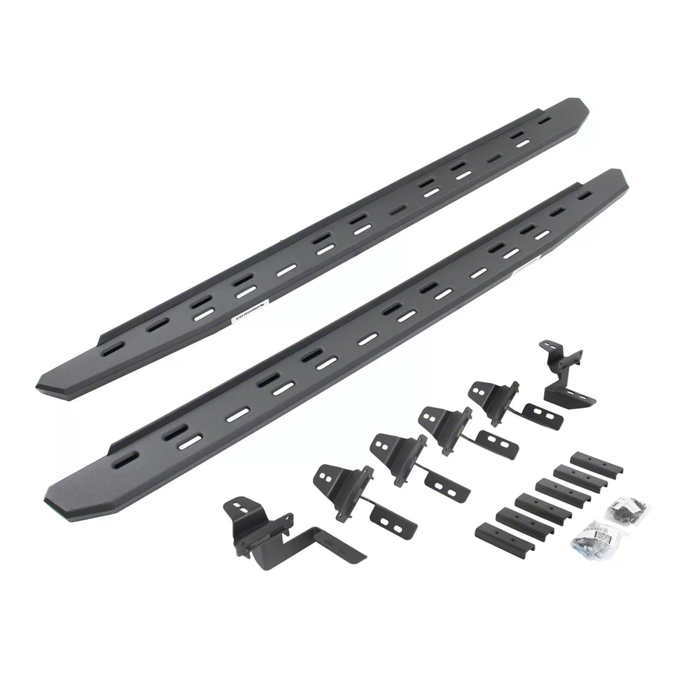 0718 WRANGLER RB30 SLIM LINE RUNNING BOARDS KIT TEXTURED BLACK
