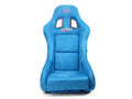 NRG FRP Bucket Seat PRISMA Edition w/ Pearlized Back/All Bluealcantara Vegan/Special Embroidery - XL