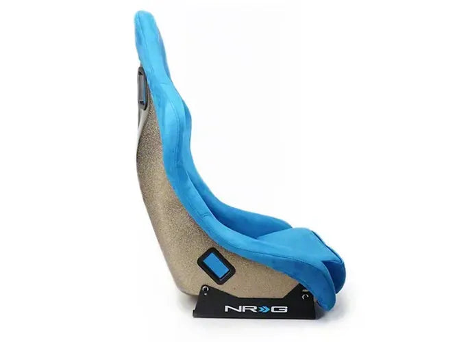 NRG FRP Bucket Seat PRISMA Edition w/ Pearlized Back/All Bluealcantara Vegan/Special Embroidery - XL