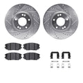 R1 06-11 Hyundai Azera Front Drill/Slot Silver Rotors w/Euro Ceramic Pads