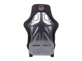 NRG FRP Bucket Seat PRISMA Edition w/ Pearlized Back Black Alcantara Ultra Embroidery - X Large