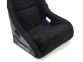 NRG FRP Bucket Seat PRISMA Edition w/ Pearlized Back Black Alcantara Ultra Embroidery - X Large