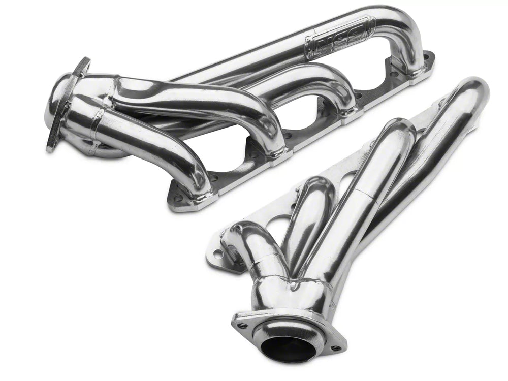 BBK 79-93 Mustang 351 Swap Shorty Unequal Length Exhaust Headers - 1-5/8 Silver Ceramic