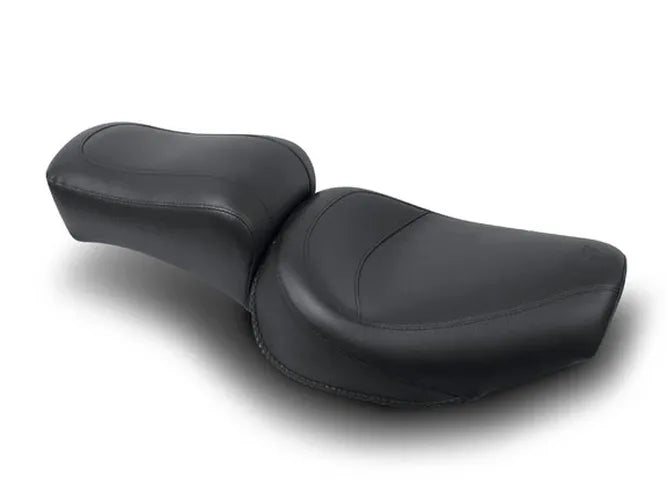 Mustang 58-84 Harley FX/FL Standard Touring 1PC Seat w/Studs - Black