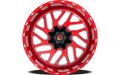 ~(43 lbs. 23X23X13)~ TRITON 20x10 8x165.10 CANDY RED MILLED (-18 mm)