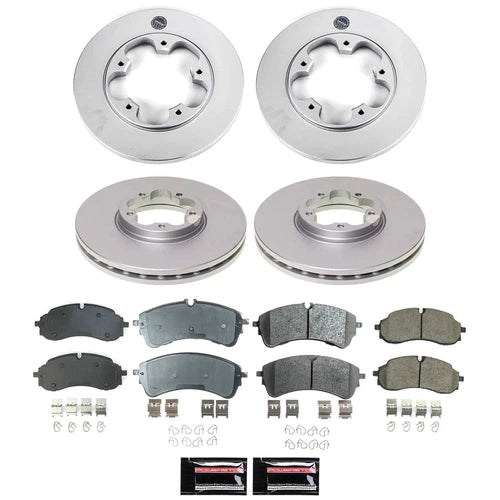 Power Stop 22-23 Ford Transit-150 Front and Rear Z17 Coated Brake Kit