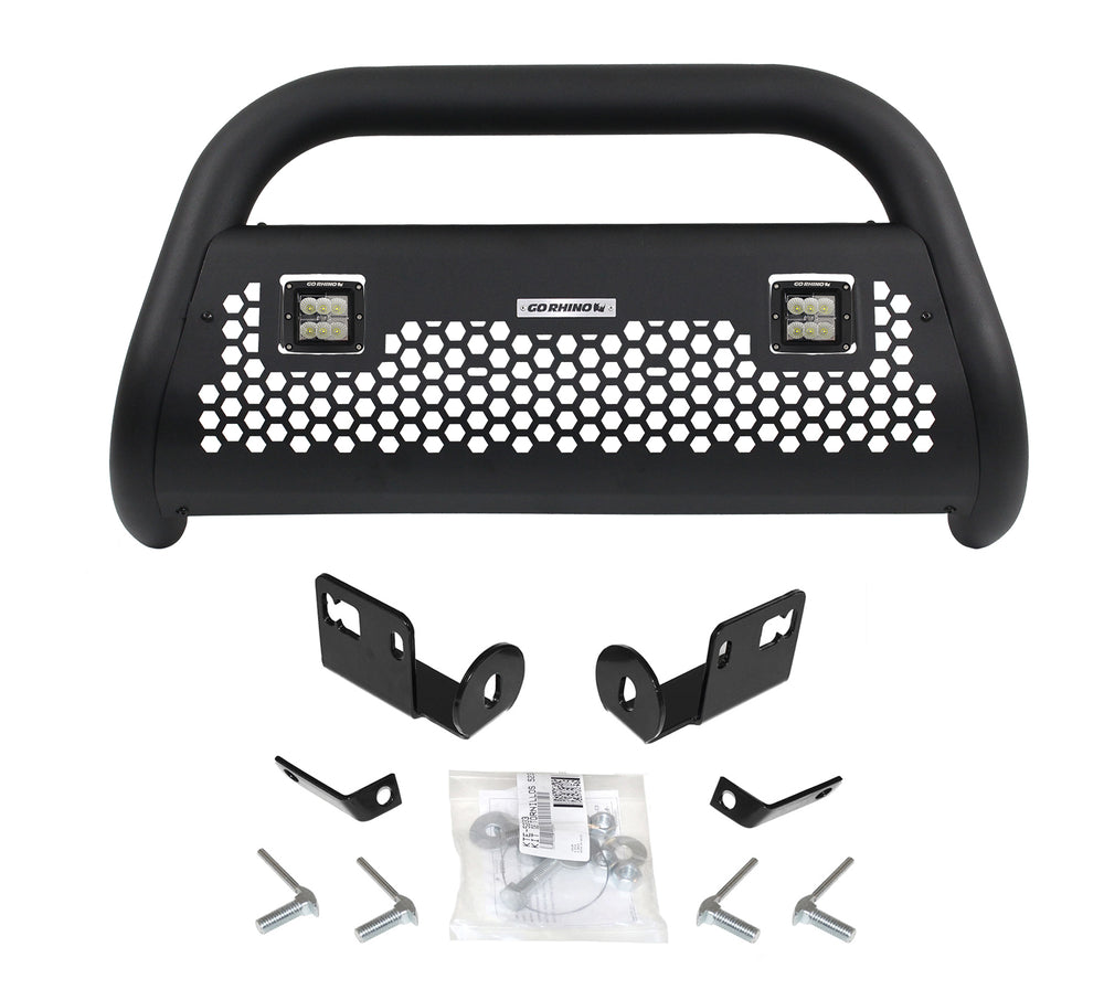 Go Rhino 2014-2015 GMC Sierra 1500 RC2 LR - 2 lights - Complete kit: Front guard Brackets Xplor LED Lights 55192LT