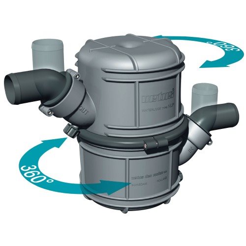 BLACK HD ROTATABLE WATERLOCK/MUFFLE
