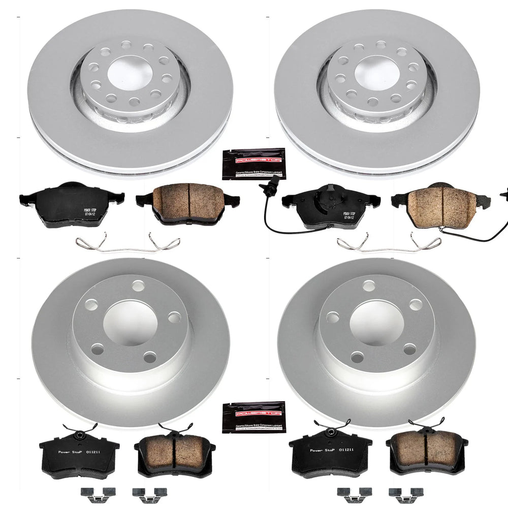 Power Stop 98-04 Audi A6 Quattro Front & Rear Z23 Evolution Sport Coated Brake Kit