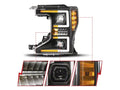 ANZO 20-22 Ford Super Duty (Halogen) Z-Series Full LED Proj Headlights SeqSig - Driver Side ONLY
