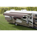 ECLIPSE 12FT L X 8FT EXT. SIERRA BROWN DUNE STRIPED VINYL POWER PATIO AWNING