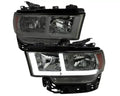 2500 3500 HEADLIGHT WITH DRL LIGHT BAR CHROME HOUSING AND SMOKED LENS