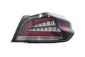 1521 SUBARU WRX/STI SPEC CR TAIL LIGHTS CLEAR LENS BLACK BASE