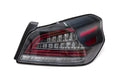 1521 SUBARU WRX/STI SPEC CR TAIL LIGHTS CLEAR LENS BLACK BASE