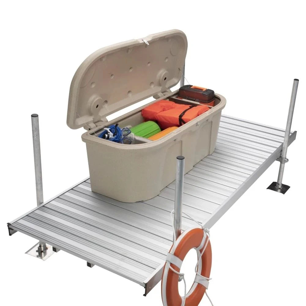 STOW N GO SANDSTONE 5.5FT POLYETHYLENE DOCK & PATIO STORAGE BOX