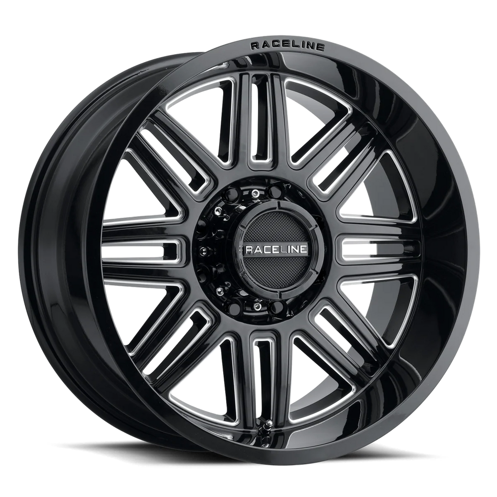 SPLIT GLOSS BLACK MILLED 20X10 8X16