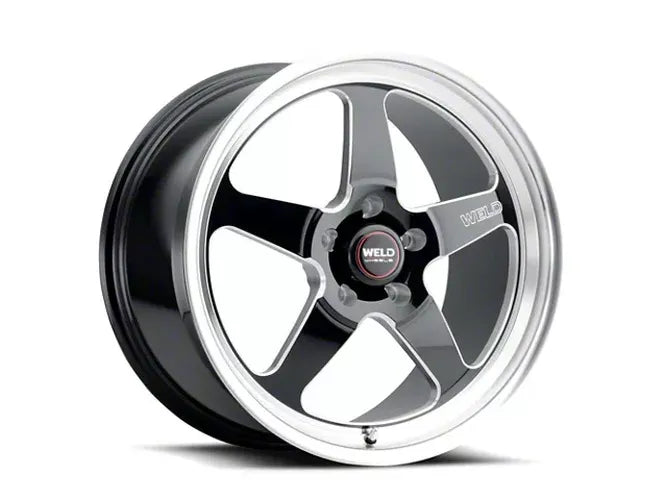 Weld S104 18x8.5 Ventura 5x108 ET38 BS6.25 Gloss BLK MIL DIA 72.56