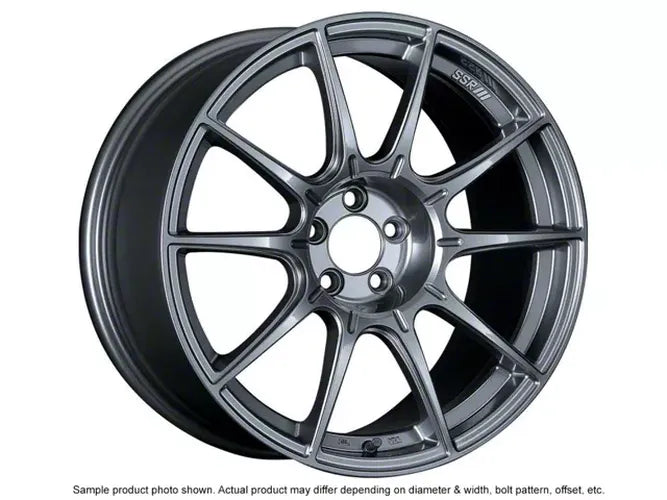 SSR GTX01 18x8.5 5x100 44mm Offset Dark Silver Wheel 02-05 WRX