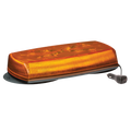 LED MINIBAR: REFLEX 15IN 1224VDC 18 FLASH PATTERNS MAGNET MNT AMBER DOME