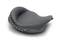 Mustang 08-21 Harley Electra Glide Std,Rd Glide,Rd King,Str Glide Touring Solo Seat w/Studs - Black