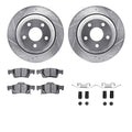 R1 11-25 Dodge Durango Rear Drill/Slot Silver Rotors w/Off-Road/Tow Pads