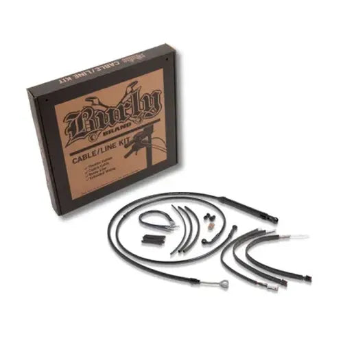 Burly Brand Cntrl Kit 12in Tbar Black
