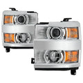 1519 SILVERADO 2500/3500HD HALOGEN MODELS WITH CHROME BEZEL CHROME