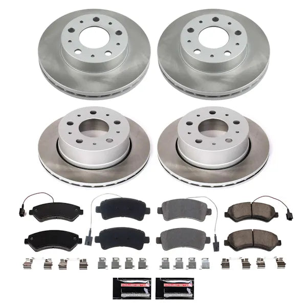Power Stop 15-21 Ram ProMaster 1500 Front and Rear Semi-Coated Rotor Kit