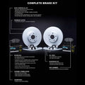 R1 Concepts Brake Rotors - Carbon Coated w/ Euro Ceramic Pads Hdw Fits Mitsubishi Lancer