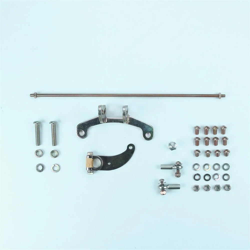 TAIL MOUNT SHIFTER D C6 TRANS W/BLK 12IN SGL BEND LEVER & MUSHROOM BLK KNOB
