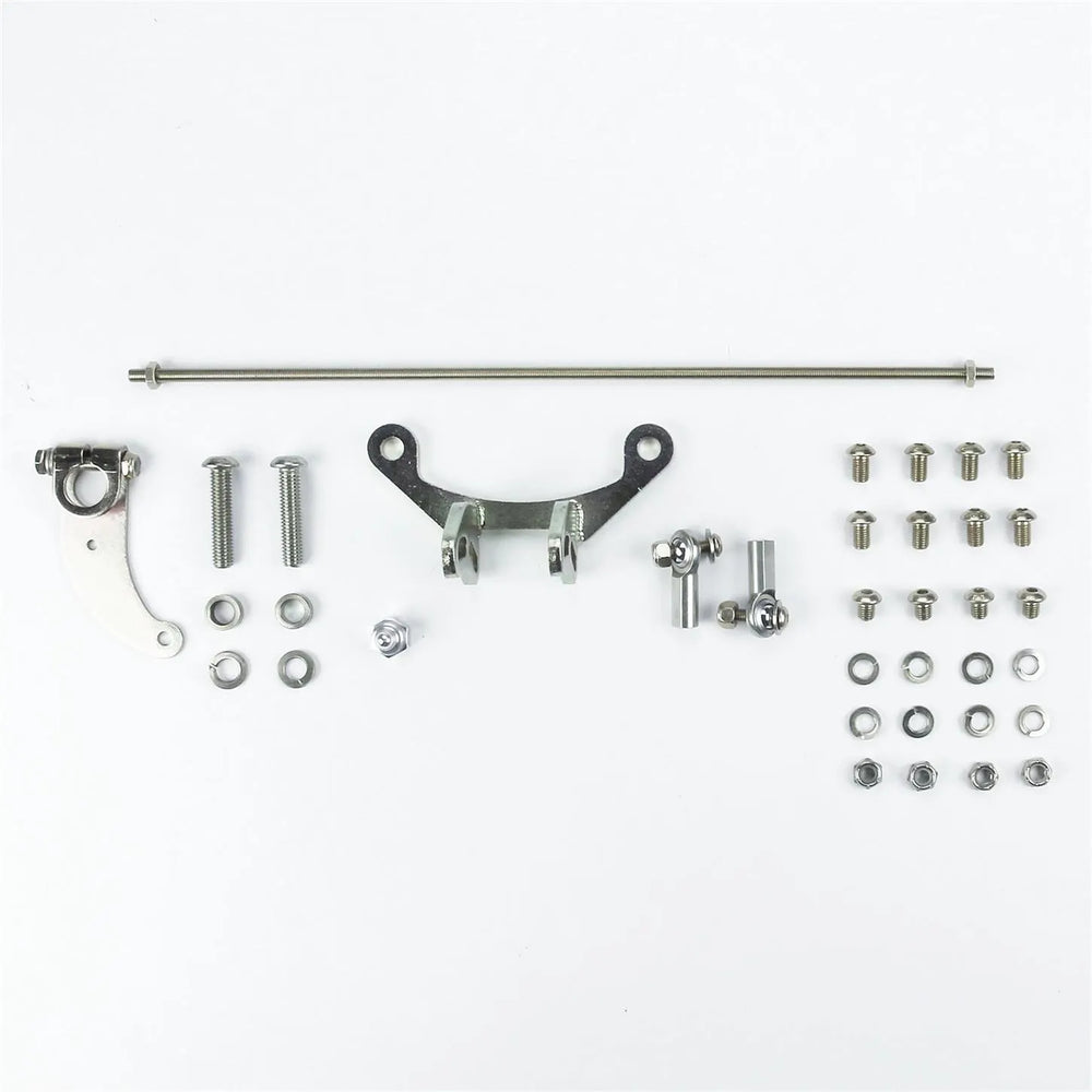 TAIL MOUNT SHIFTER D C4 TRANS W/BLK 6IN STRAIGHT LEVER & MUSHROOM BLK KNOB