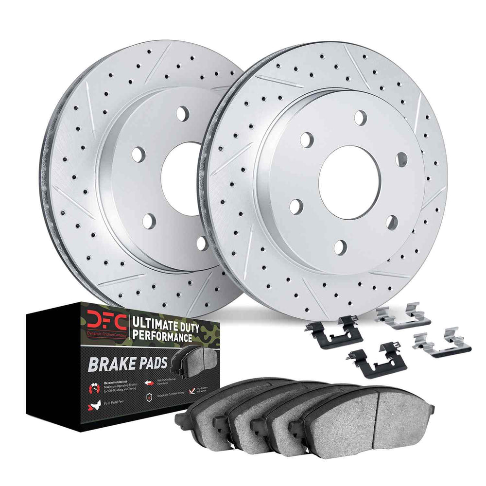 DFC 05-20 Cadillac Escalade ESV Front Drill/Slot Geoperf Rotors Ultimate Duty Perf Pads w/Hardware