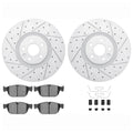 DFC 16-24 Volvo XC60 Front Drilled & Slotted Geoperformance Rotors 5000 Advanced Pads w/Hardware