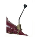 TAIL MOUNT SHIFTER GM TH350 TRANS W/BLK 12IN SGL BEND LEVER & MUSHROOM BLK KNOB
