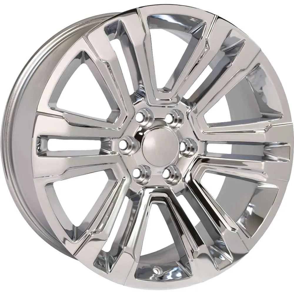 22 IN REPLICA WHEEL CV44 FITS GMC YUKON RIM 22X9 CHROME WHEEL